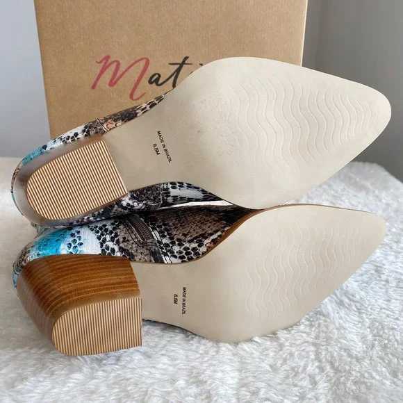 Matisse Desire Women's White-Multi Leather Bootie, Size 8.5M
